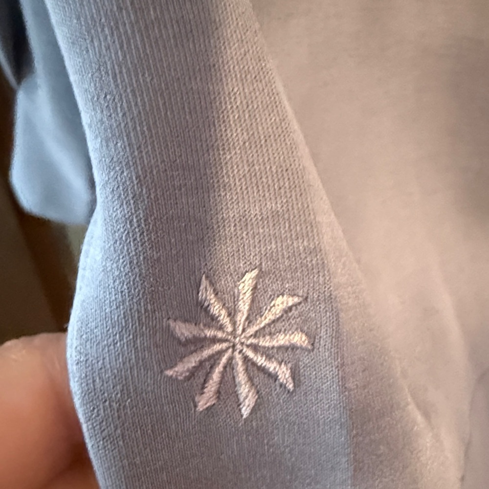 Athleta Coaster Luxe Sweatshirt Lavender Purple Raglan High-Low Pullover M - Picture 4 of 6